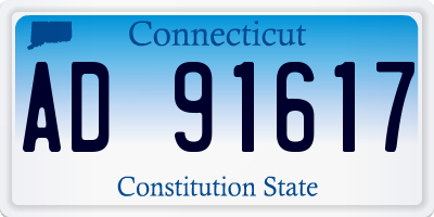 CT license plate AD91617