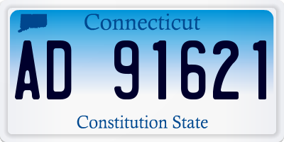 CT license plate AD91621
