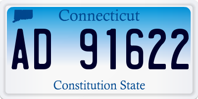 CT license plate AD91622
