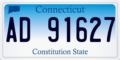 CT license plate AD91627