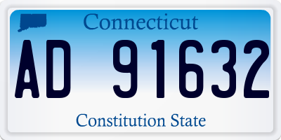 CT license plate AD91632