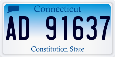CT license plate AD91637