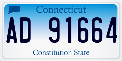 CT license plate AD91664