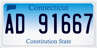 CT license plate AD91667