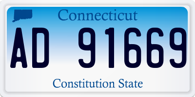 CT license plate AD91669