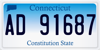 CT license plate AD91687
