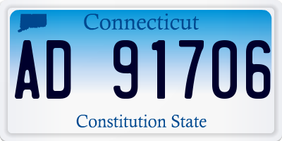 CT license plate AD91706