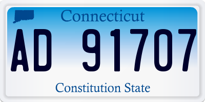 CT license plate AD91707