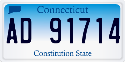 CT license plate AD91714
