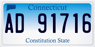 CT license plate AD91716