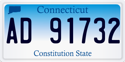 CT license plate AD91732