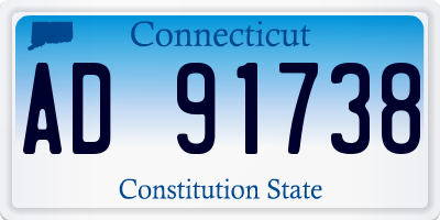 CT license plate AD91738