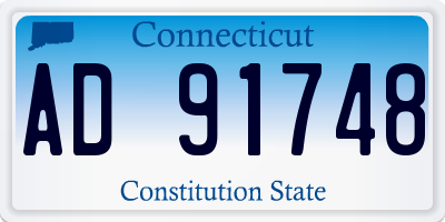 CT license plate AD91748