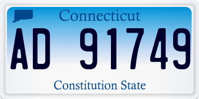 CT license plate AD91749