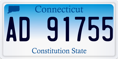 CT license plate AD91755