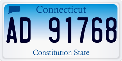 CT license plate AD91768