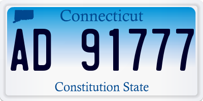 CT license plate AD91777