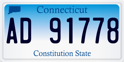 CT license plate AD91778