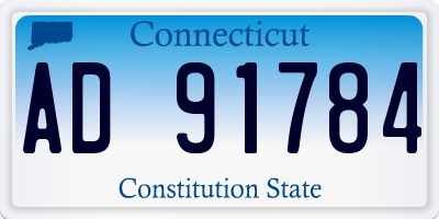 CT license plate AD91784