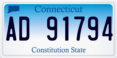 CT license plate AD91794