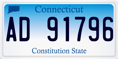 CT license plate AD91796