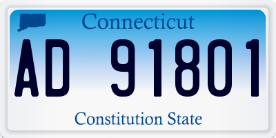 CT license plate AD91801
