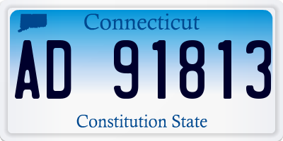 CT license plate AD91813