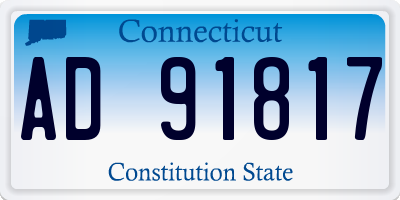 CT license plate AD91817