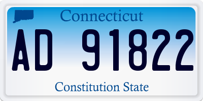 CT license plate AD91822