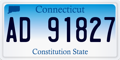 CT license plate AD91827