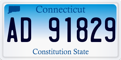 CT license plate AD91829