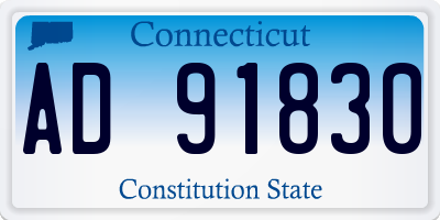 CT license plate AD91830