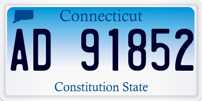 CT license plate AD91852