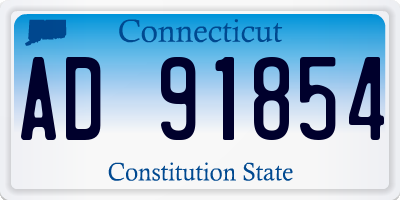 CT license plate AD91854