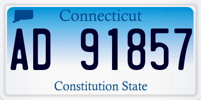 CT license plate AD91857