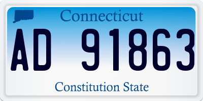 CT license plate AD91863
