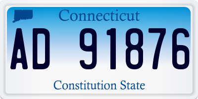 CT license plate AD91876