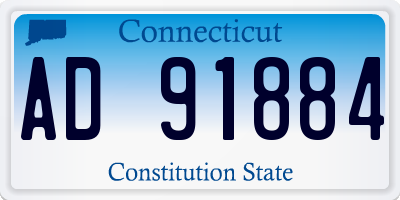 CT license plate AD91884