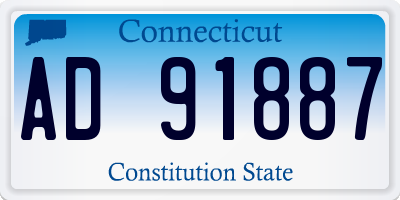 CT license plate AD91887