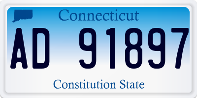 CT license plate AD91897