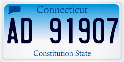 CT license plate AD91907