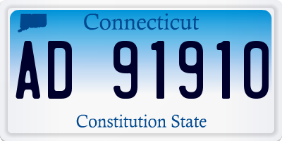 CT license plate AD91910