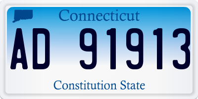 CT license plate AD91913