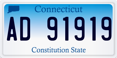 CT license plate AD91919