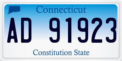 CT license plate AD91923