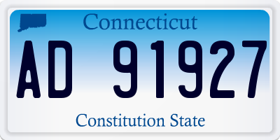 CT license plate AD91927