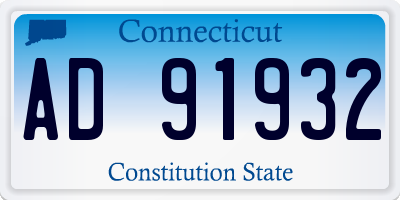 CT license plate AD91932