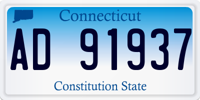 CT license plate AD91937