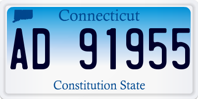 CT license plate AD91955