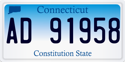 CT license plate AD91958